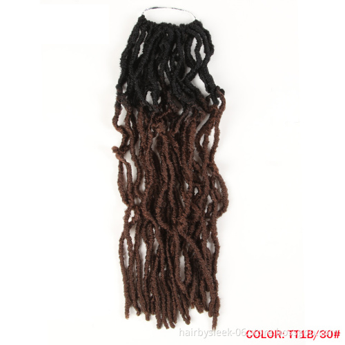 18 Inches Nu Locs Crochet Hair Long Black Soft Goddess Faux Locs Crochet Hair Natural Wavy Dreadlock Synthetic Hair Extensions